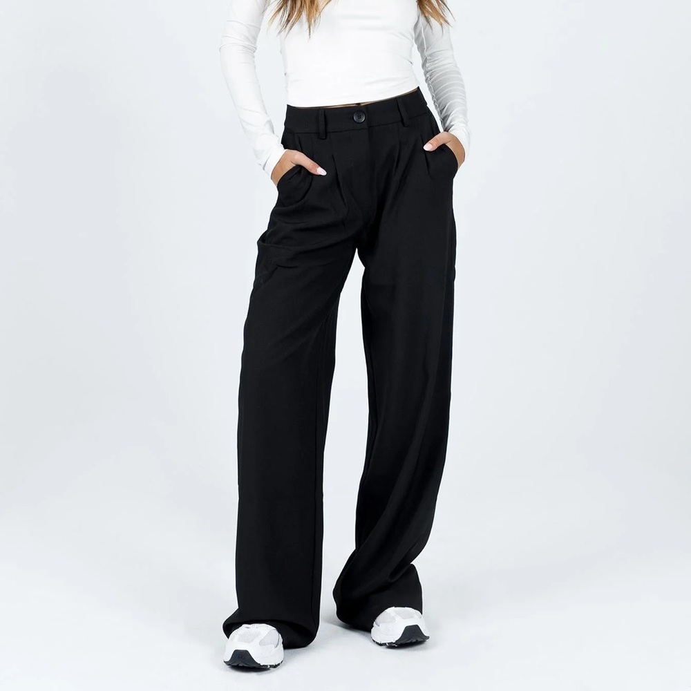 Princess Polly Archer Pants in Black, Size US 4